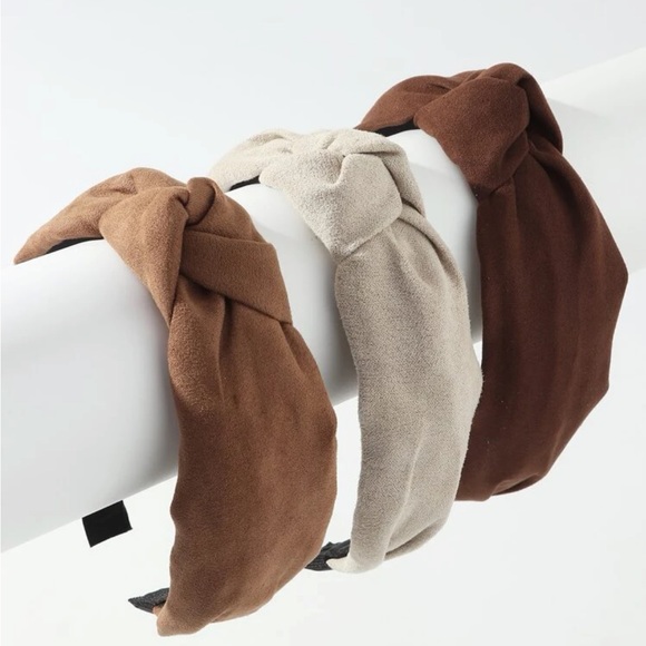🆕 Neutral Solid Knot Headband Brown - Picture 5 of 5